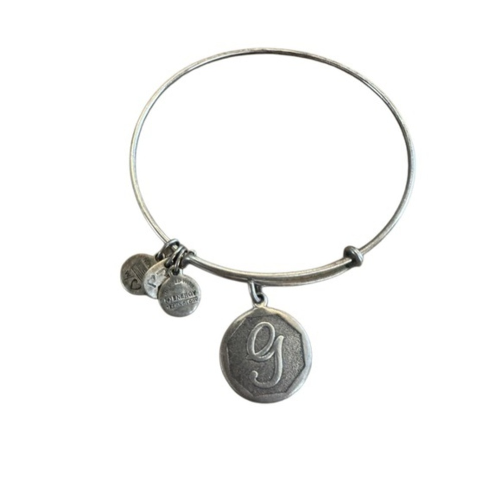 Alex and Ani Silver G Initial Charm Bracelet